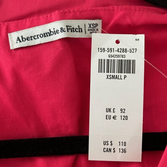 Abercrombie V-Neck Ruffle Sleeve MidiDress Size XSP - Picture 5 of 6